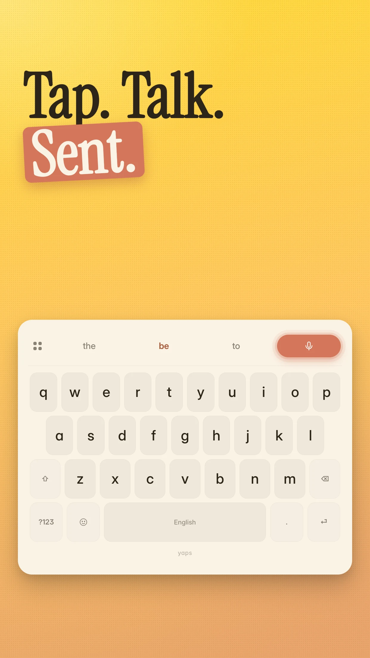 Yaps: AI Voice Typing Keyboard screenshot