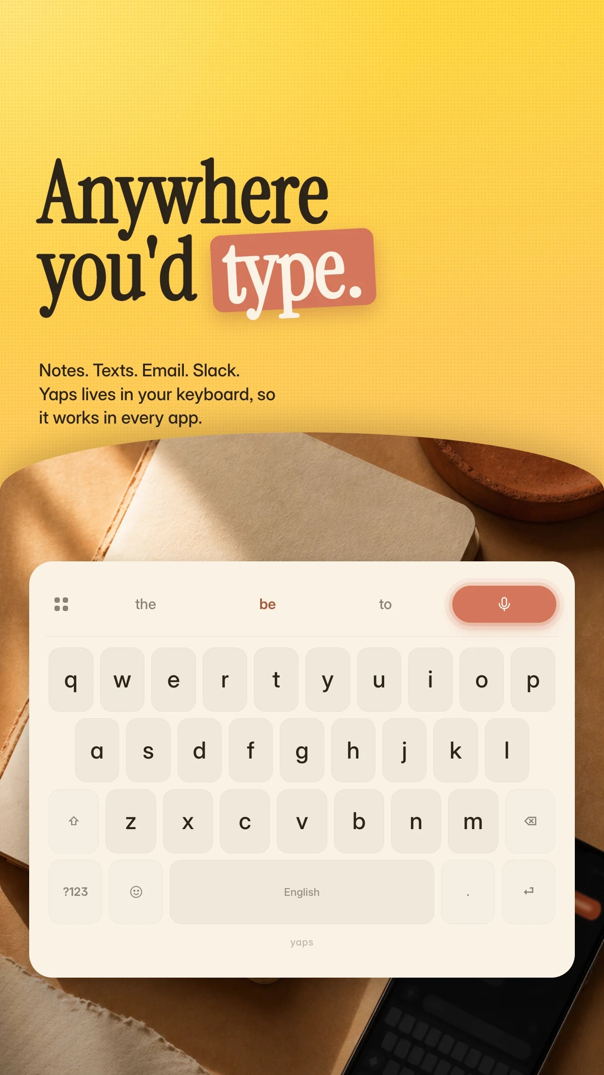 Yaps: AI Voice Typing Keyboard screenshot