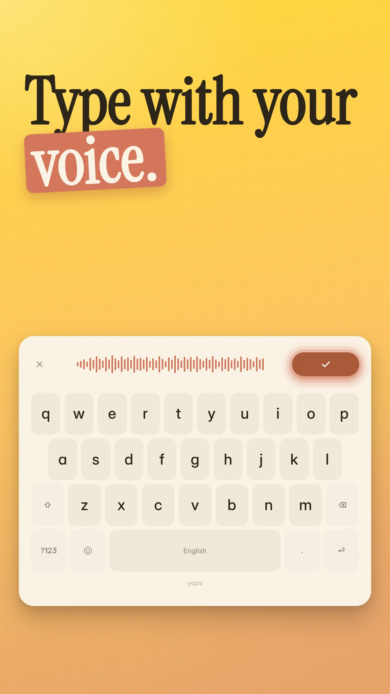 Yaps: AI Voice Typing Keyboard screenshot